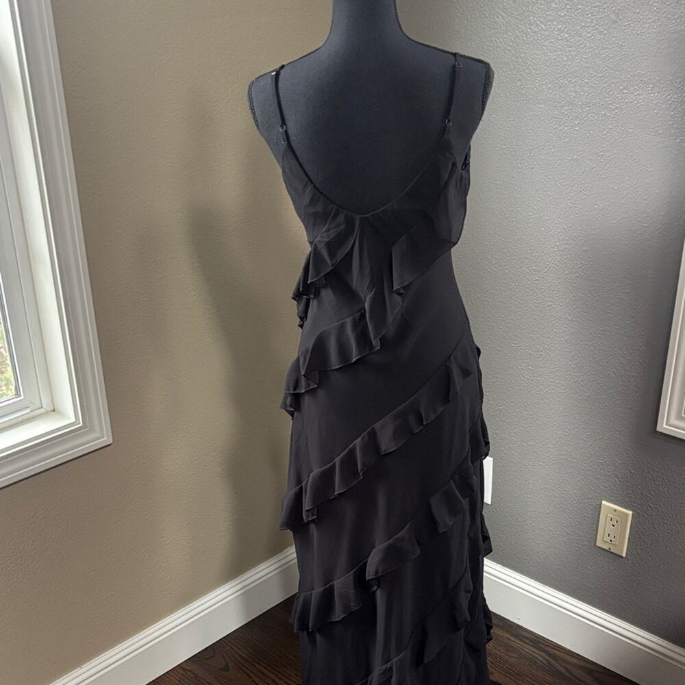 Petal & Pup Black Ruffle-Tier Maxi Dress - Picture 4 of 7
